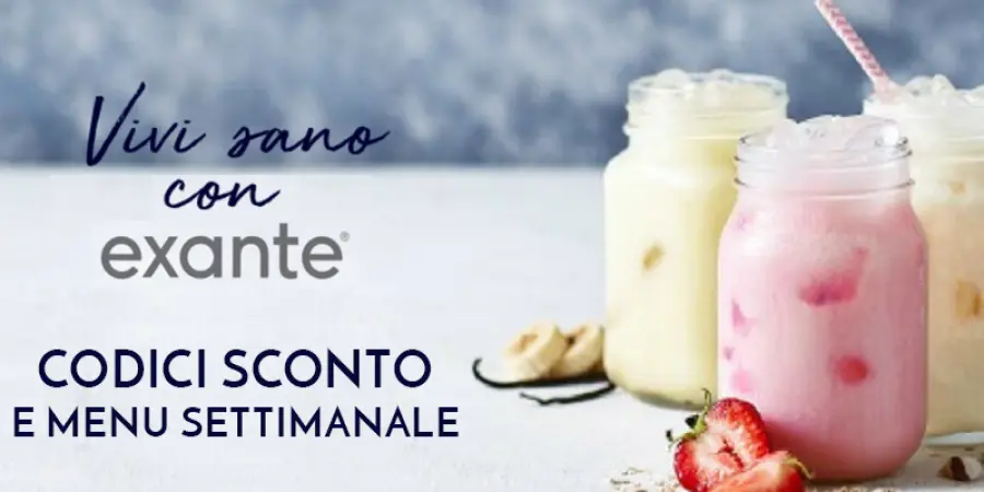 Dieta Exante - codici sconto e menu settimanale
